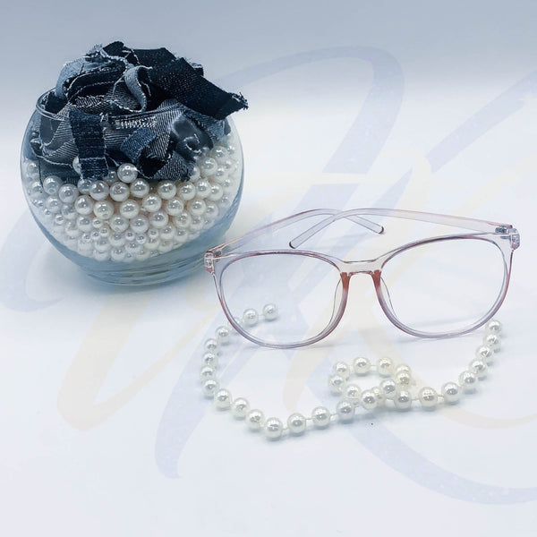 Big Round - Pink Frames w/Clear Lens